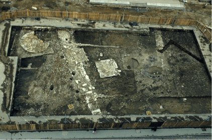 Fig.1: Vue densemble des fouilles de la place Laennec