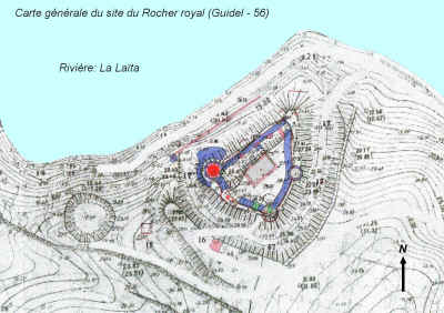 Carte du site du Rocher Royal