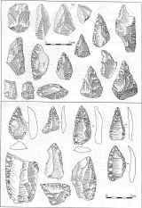 Fig 4: Paléolithique moyen: Grainfollet en haut, Le Mont-Dol en bas